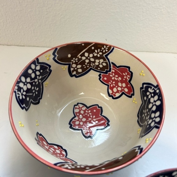 Mira Designs Earthenware Latte Bowls 25 fl oz Cereal Bowl Soup Salad Rice Pasta - Picture 4 of 11